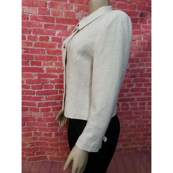 Courreges Paris, Designer Cream Women's Vintage Buttoned Jacket Sz M? #C - Picture 3 of 12